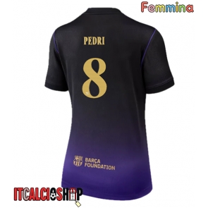 Barcelona Pedri Gonzalez #8 Seconda Maglia Femmina 2026-27 Manica Corta